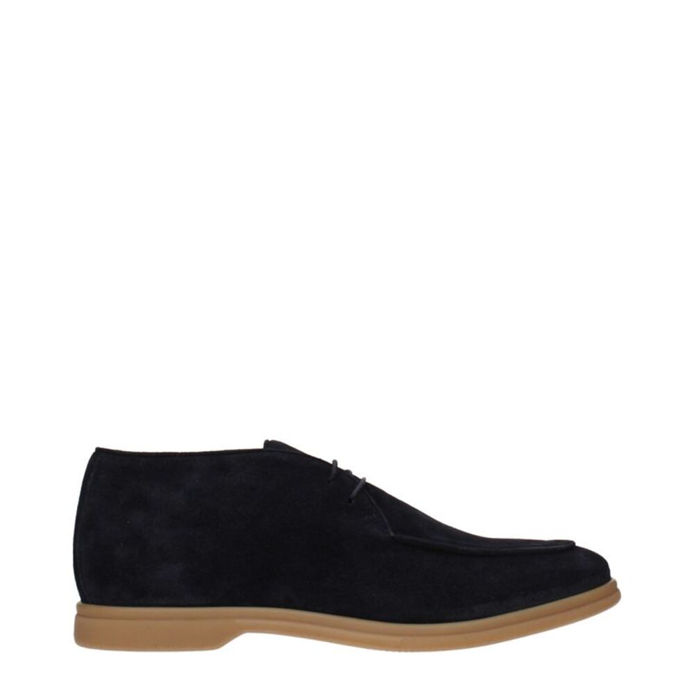 Eleventy Blue Leather Oxfords And Men's Derbies